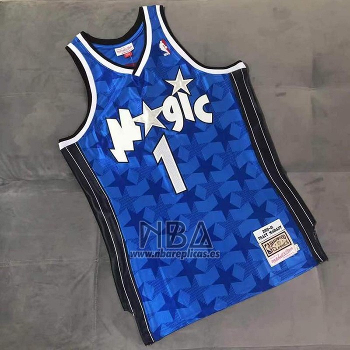 Camiseta Orlando Magic Tracy McGrady NO 1 Mitchell & Ness 2000-01 Azul